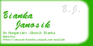 bianka janosik business card