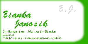 bianka janosik business card